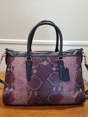 Coach Python Embossed Morgan Satchel